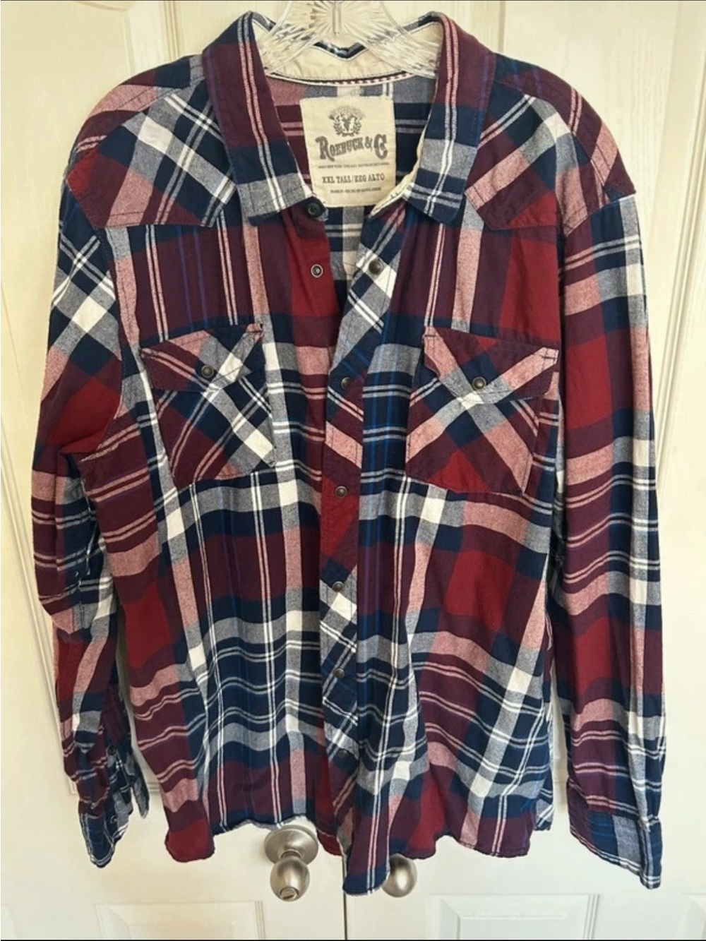 Roebuck&co flannel long sleeve button up xxl tall